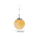 Nordic Contemporary Solar Moon LED Pendant Light – Waterproof Round PE Resin Outdoor Patio Lighting