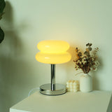 Modern Glass 1-Light Table Lamp with Tart Design