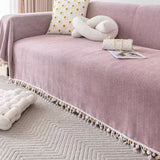 Pet-Friendly Luxe Sofa Cover in an Elegant Herringbone Pattern