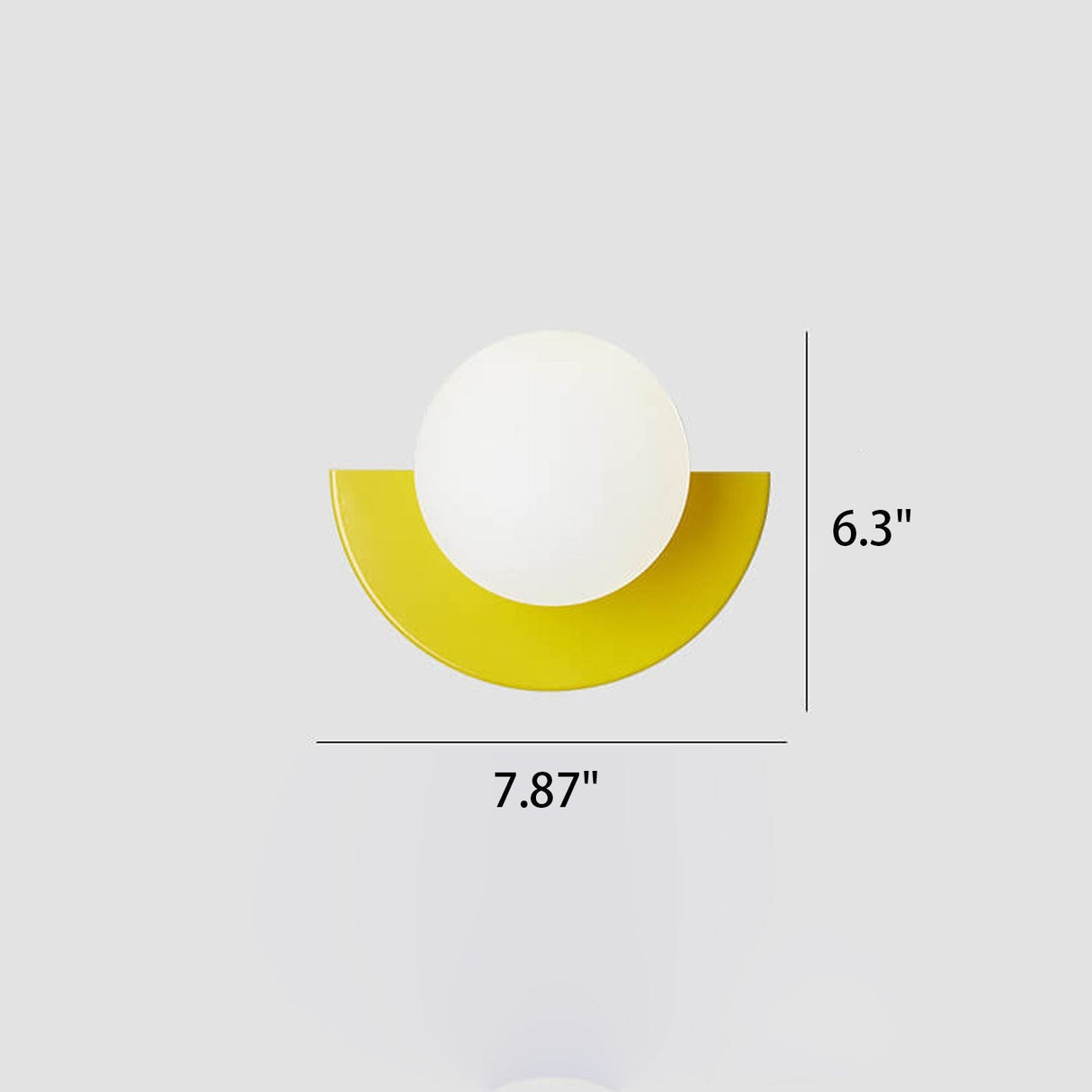 Modern Minimalist Glass Sphere Wall Sconce Lamp with Colorful Semicircle Design - 1-Light