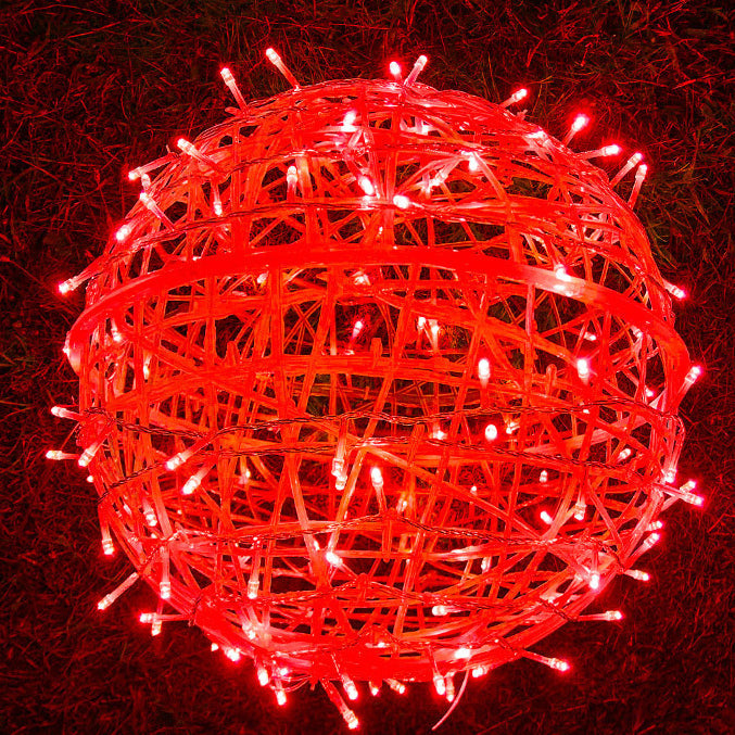 Twisted Ball LED Outdoor Hanging Light – Waterproof, Decorative Garden Light
