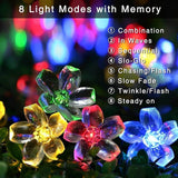 Solar-Powered LED Sakura Fairy Lights – Waterproof Outdoor Garden String Lights
