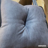 Modern Velvet and Cotton Folding Recliner with Metal Frame, Semi-Curved Backrest, Footrest and Storage Bag - Perfect for the Bedroom