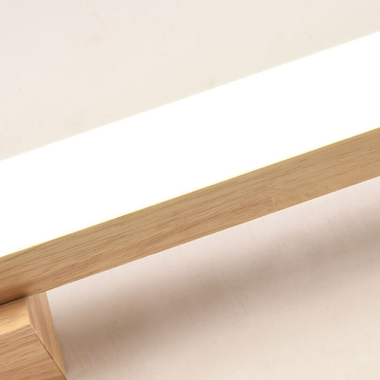 Nordic Minimalist Wooden Long-Strip Vanity Light – LED Wall Sconce Lamp