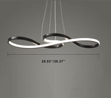 Contemporary Double-Sided Twist 1-Light LED Chandeliers