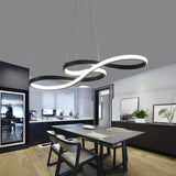 Contemporary Double-Sided Twist 1-Light LED Chandeliers