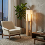 Japanese Wabi-Sabi Style Standing Floor Lamp — Minimalist, Elegant Ambient Lighting
