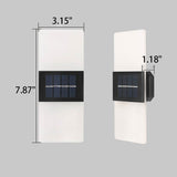 Courtyard Waterproof Acrylic LED Solar Wall Sconce Lamp - Modern Outdoor Lighting
