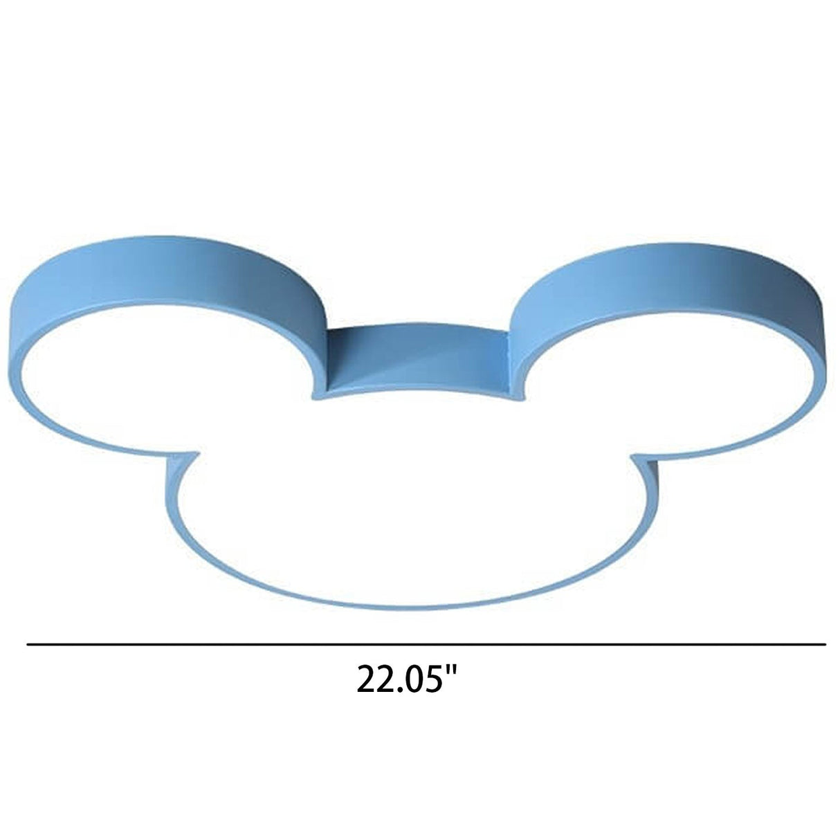 Whimsical Mouse Cartoon Slim LED Flush-Mount Ceiling Light
