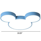 Whimsical Mouse Cartoon Slim LED Flush-Mount Ceiling Light