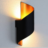 Sleek Modern Outdoor Aluminum LED Wall Sconce with Curved Column - Waterproof