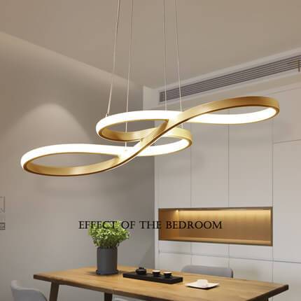 Contemporary Double-Sided Twist 1-Light LED Chandeliers