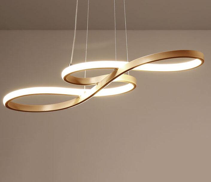 Contemporary Double-Sided Twist 1-Light LED Chandeliers