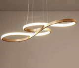 Contemporary Double-Sided Twist 1-Light LED Chandeliers