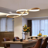 Contemporary Double-Sided Twist 1-Light LED Chandeliers