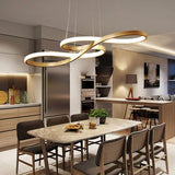 Contemporary Double-Sided Twist 1-Light LED Chandeliers