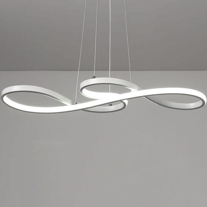 Contemporary Double-Sided Twist 1-Light LED Chandeliers