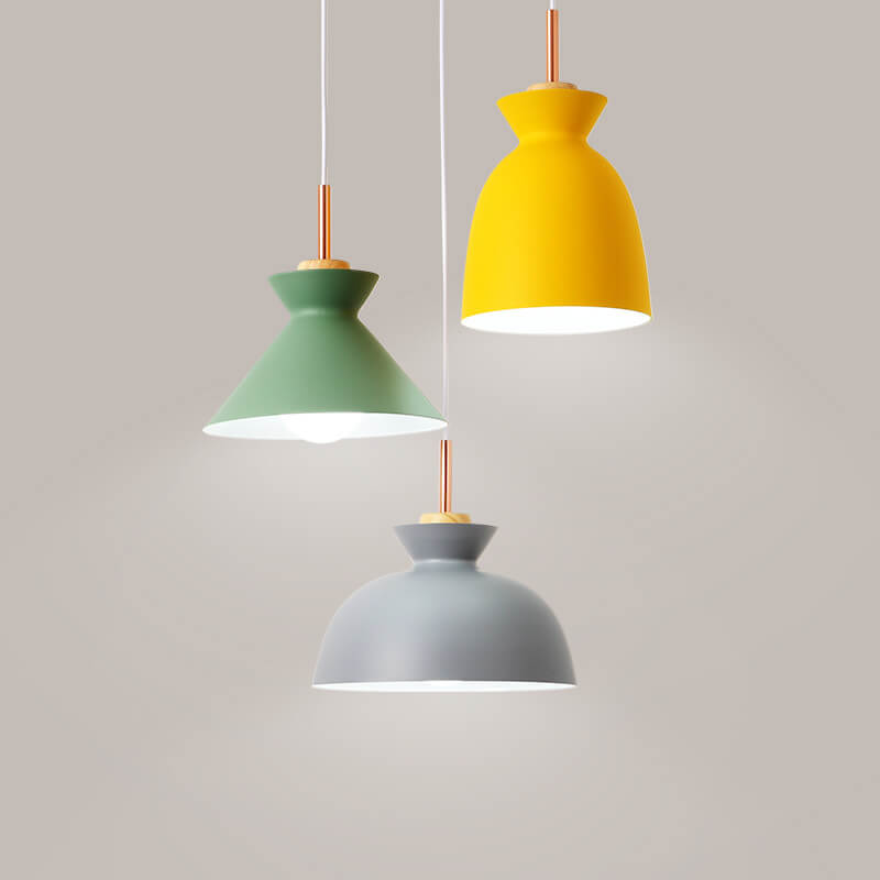 Nordic Macaron Metal 1-Light Pendant Fixture