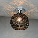 Modern Colorful 1-Light Dome Semi-Flush Ceiling Light