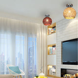 Modern Colorful 1-Light Dome Semi-Flush Ceiling Light
