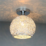 Modern Colorful 1-Light Dome Semi-Flush Ceiling Light