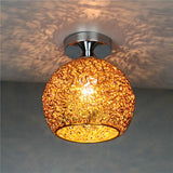 Modern Colorful 1-Light Dome Semi-Flush Ceiling Light