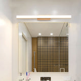 Nordic Minimalist Wooden Long-Strip Vanity Light – LED Wall Sconce Lamp