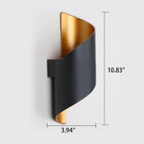 Sleek Modern Outdoor Aluminum LED Wall Sconce with Curved Column - Waterproof