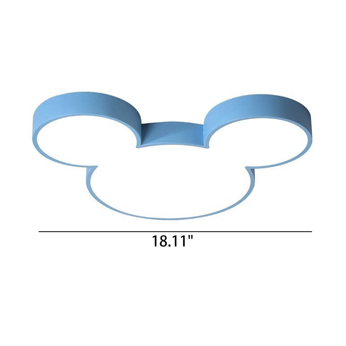 Whimsical Mouse Cartoon Slim LED Flush-Mount Ceiling Light