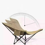 Modern Industrial Folding Camping Chair with Oxford Fabric, Carbon Steel Frame, Backrest and Footrest for Outdoor Patio