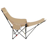 Modern Industrial Folding Camping Chair with Oxford Fabric, Carbon Steel Frame, Backrest and Footrest for Outdoor Patio