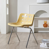 Modern Mid-Century Cheese Design PP Wrought Iron Dining Chair Backrest For Living Room & Dining Room