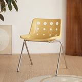 Modern Mid-Century Cheese Design PP Wrought Iron Dining Chair Backrest For Living Room & Dining Room