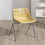 Modern Mid-Century Cheese Design PP Wrought Iron Dining Chair Backrest For Living Room & Dining Room