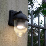 Modern Minimalist Nut-Shape Outdoor Wall Sconce - Waterproof Aluminum & Glass, 1-Light Garden Lamp