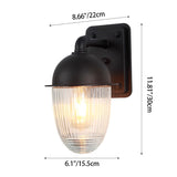 Modern Minimalist Nut-Shape Outdoor Wall Sconce - Waterproof Aluminum & Glass, 1-Light Garden Lamp