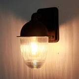 Modern Minimalist Nut-Shape Outdoor Wall Sconce - Waterproof Aluminum & Glass, 1-Light Garden Lamp