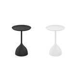 Sleek Modern Round Iron Coffee Table - 1-Tier Minimalist Design for Living Room