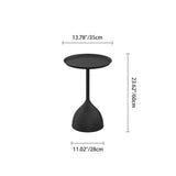 Sleek Modern Round Iron Coffee Table - 1-Tier Minimalist Design for Living Room