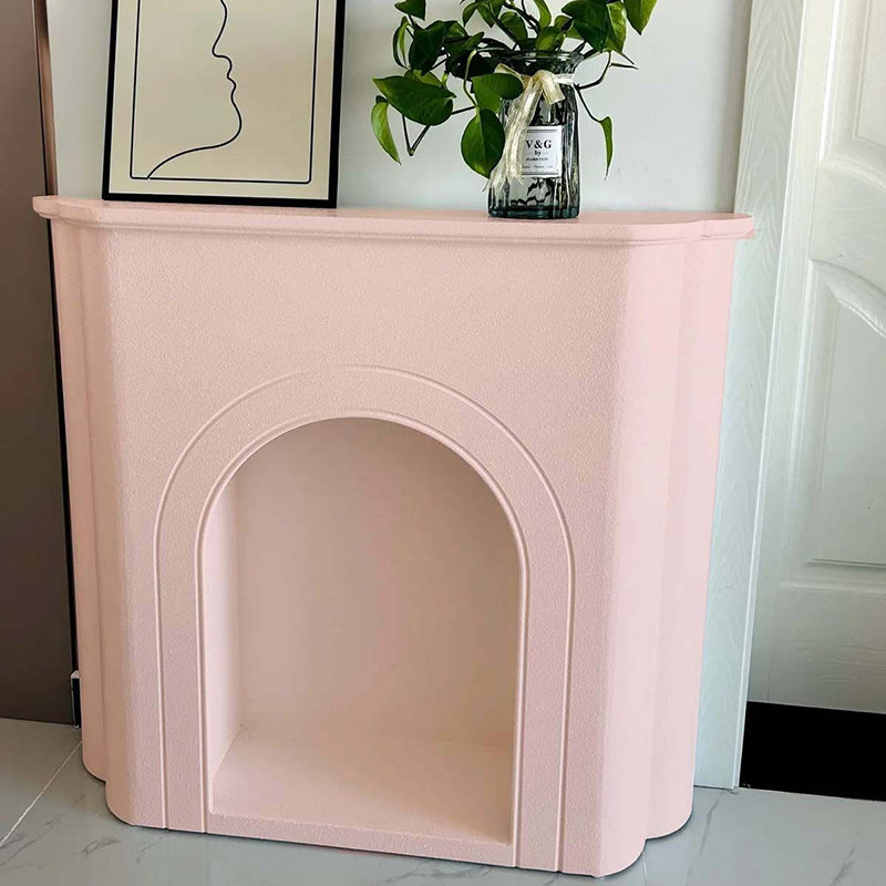 Contemporary Nordic-Arched MDF Console Table with 1-Tier Storage for Living Room