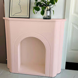 Contemporary Nordic-Arched MDF Console Table with 1-Tier Storage for Living Room