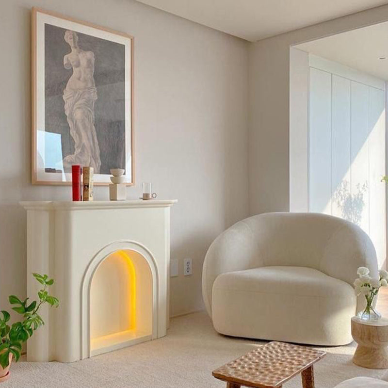 Contemporary Nordic-Arched MDF Console Table with 1-Tier Storage for Living Room
