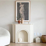 Contemporary Nordic-Arched MDF Console Table with 1-Tier Storage for Living Room