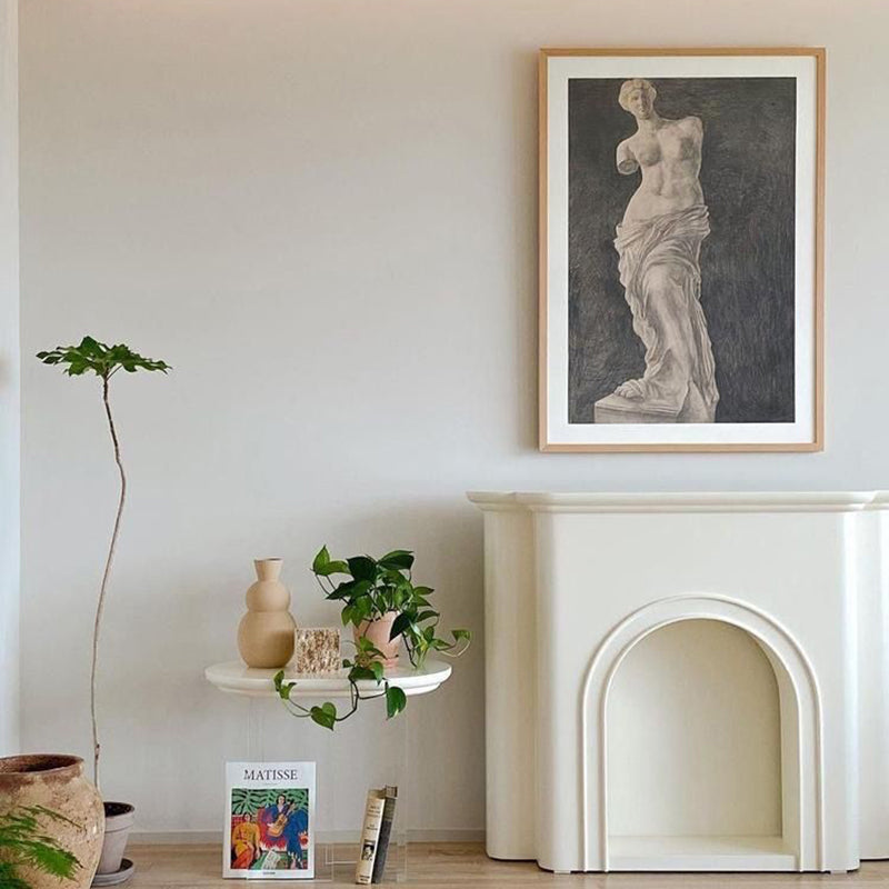 Contemporary Nordic-Arched MDF Console Table with 1-Tier Storage for Living Room