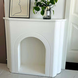 Contemporary Nordic-Arched MDF Console Table with 1-Tier Storage for Living Room