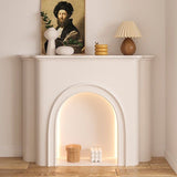 Contemporary Nordic-Arched MDF Console Table with 1-Tier Storage for Living Room