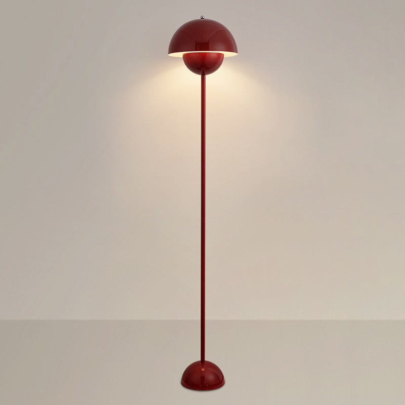 Contemporary Scandinavian Iron Floor Lamp with Mushroom Lampshade – Modern Standing Light for Living Room