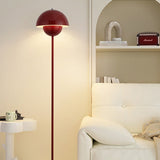 Contemporary Scandinavian Iron Floor Lamp with Mushroom Lampshade – Modern Standing Light for Living Room