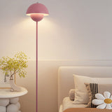 Contemporary Scandinavian Iron Floor Lamp with Mushroom Lampshade – Modern Standing Light for Living Room