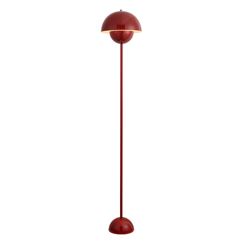 Contemporary Scandinavian Iron Floor Lamp with Mushroom Lampshade – Modern Standing Light for Living Room